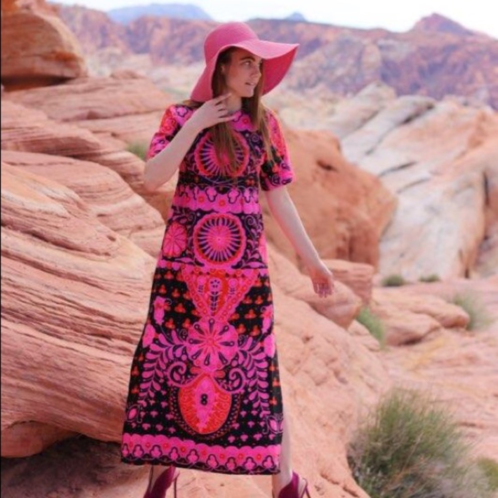 Vintage 60s Print Dress